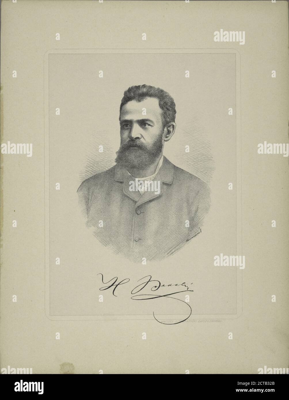 Hugo Badalić, Standbild, Druckgrafiken, 1898 - 1900, Kovačević, Stjepan Stockfoto