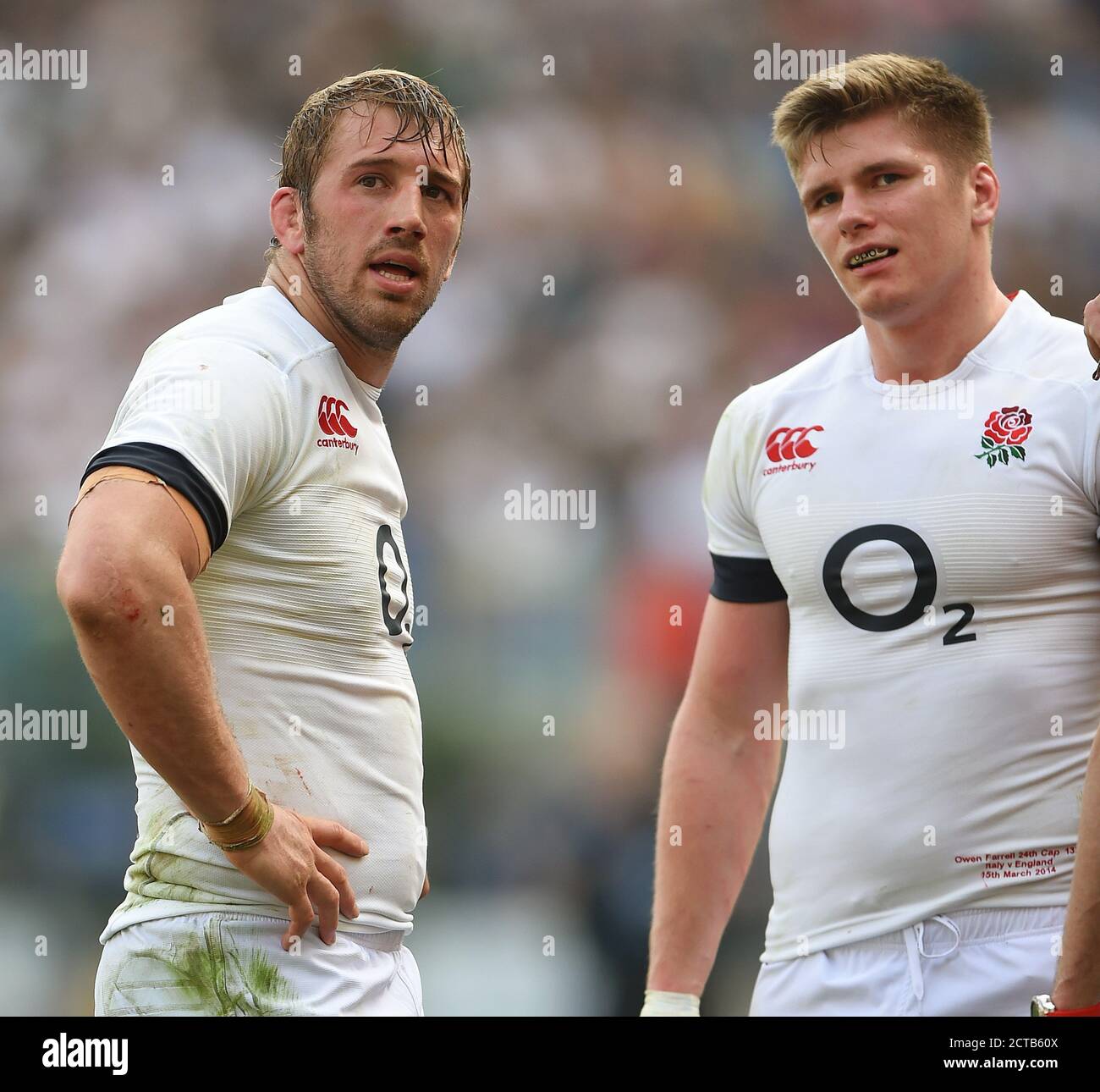Chris Robshaw und Owen Farrell Italien / England. Six Nations Championship BILDNACHWEIS : © MARK PAIN / ALAMY Stockfoto