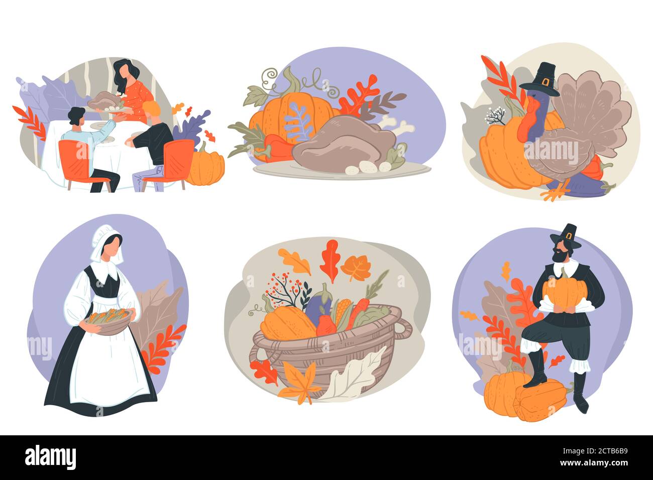 Thanksgiving Tag amerikanische Feiertage, Traditionen und Bräuche Vektor Stock Vektor