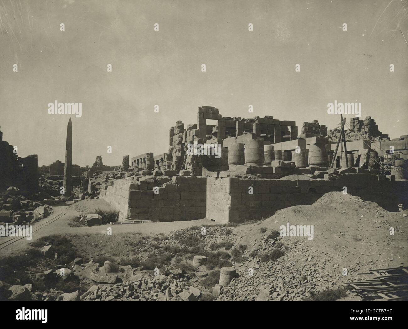 Temple de Karnak., Standbild, Fotografien, 1860 - 1929, Dittrich, P. (fl. 1880-1918 Stockfoto