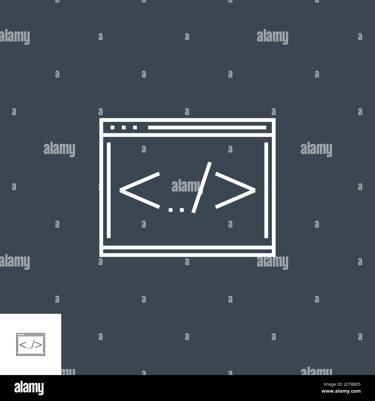 Symbol Für Codierungslinie Stock Vektor