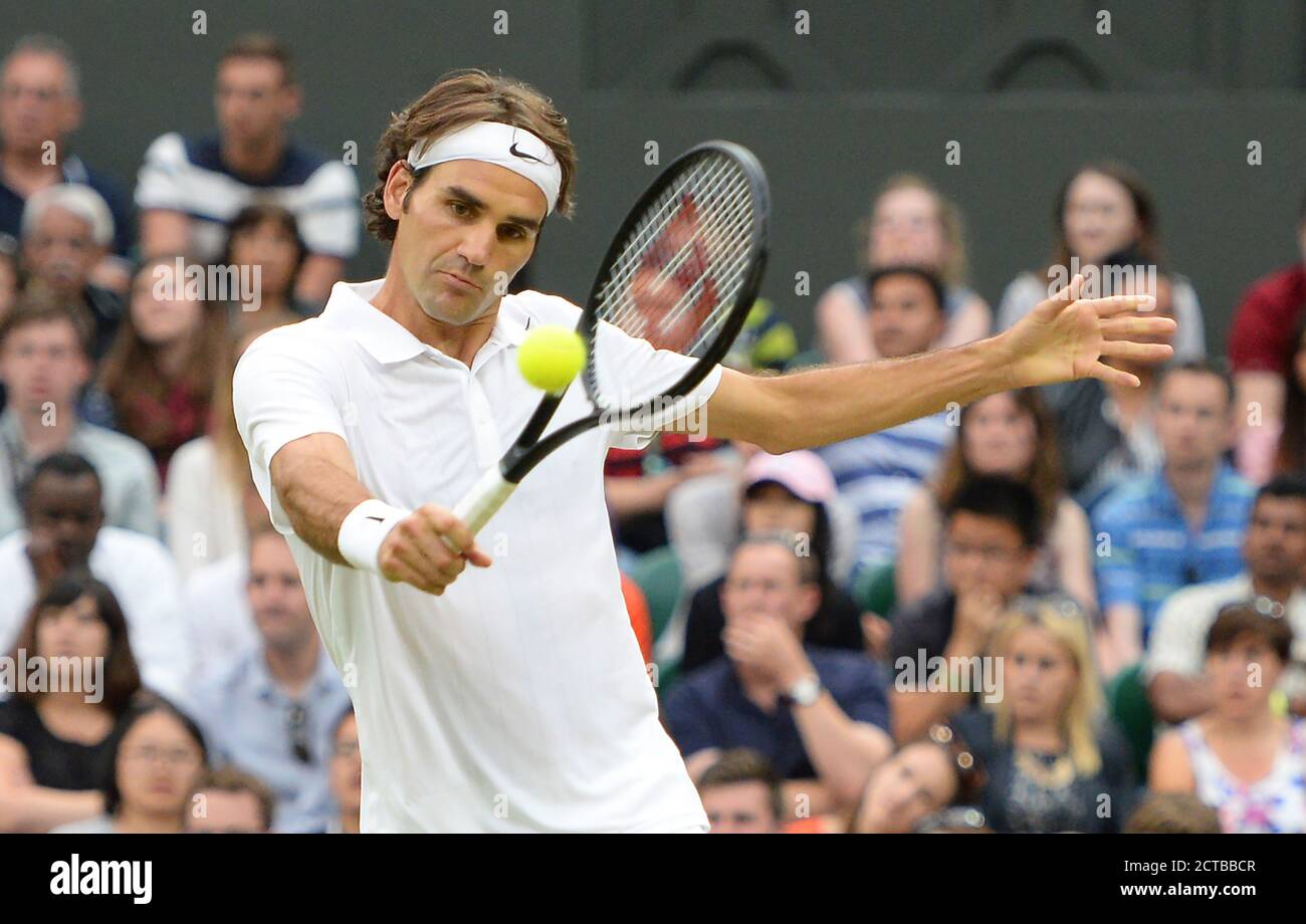 ROGER FEDERER. WIMBLEDON TENNIS CHAMPIONSHIPS 2014. Bild: © Mark Pain / Alamy Stockfoto