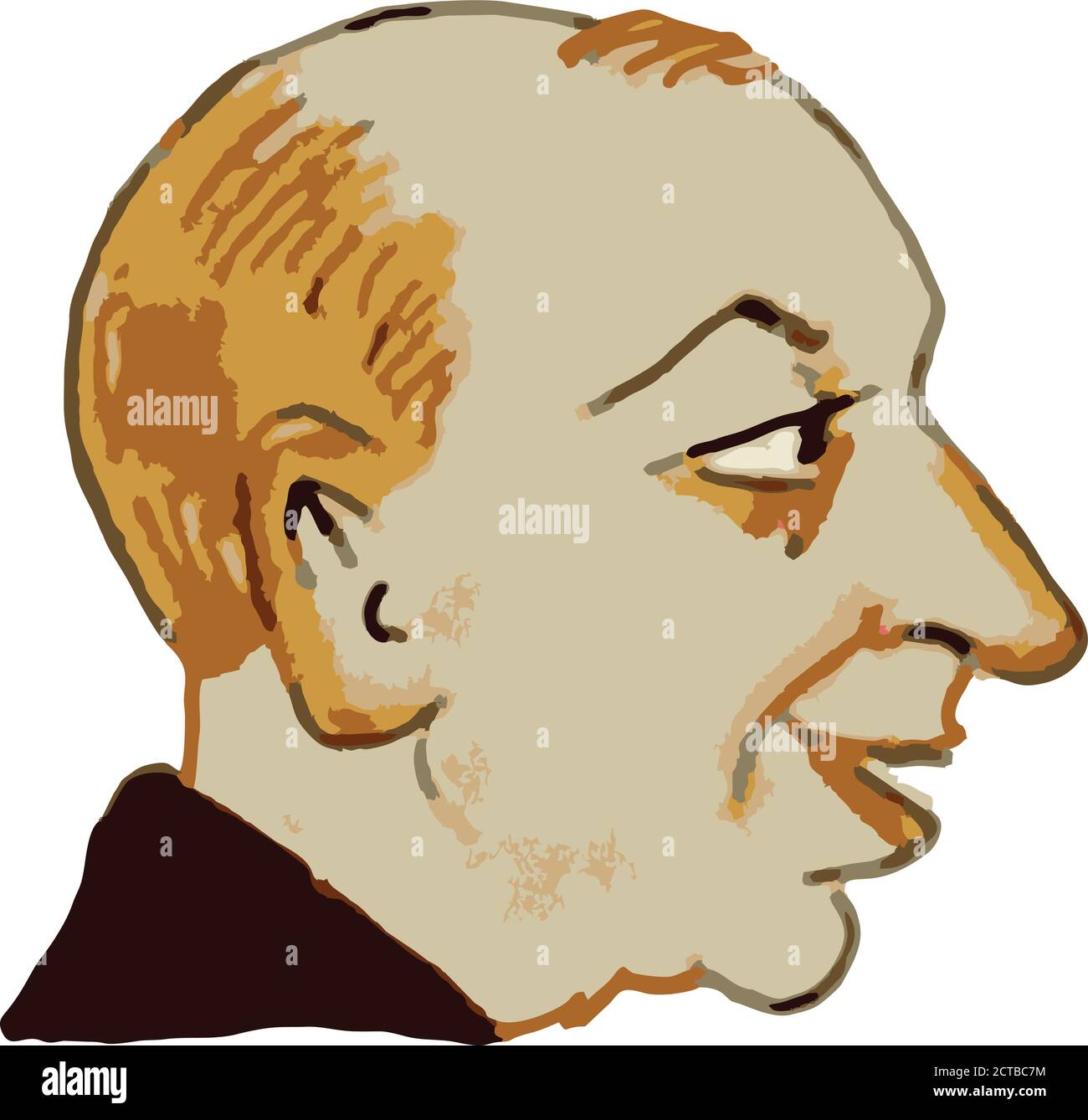 Vektor von Prominenten von La Belle Epoque. Frankreich Wilbur Wright (1867 - 1912) war ein amerikanischer Luftfahrtpionier, der zusammen mit seinem Bruder Orville entwickelt Stock Vektor