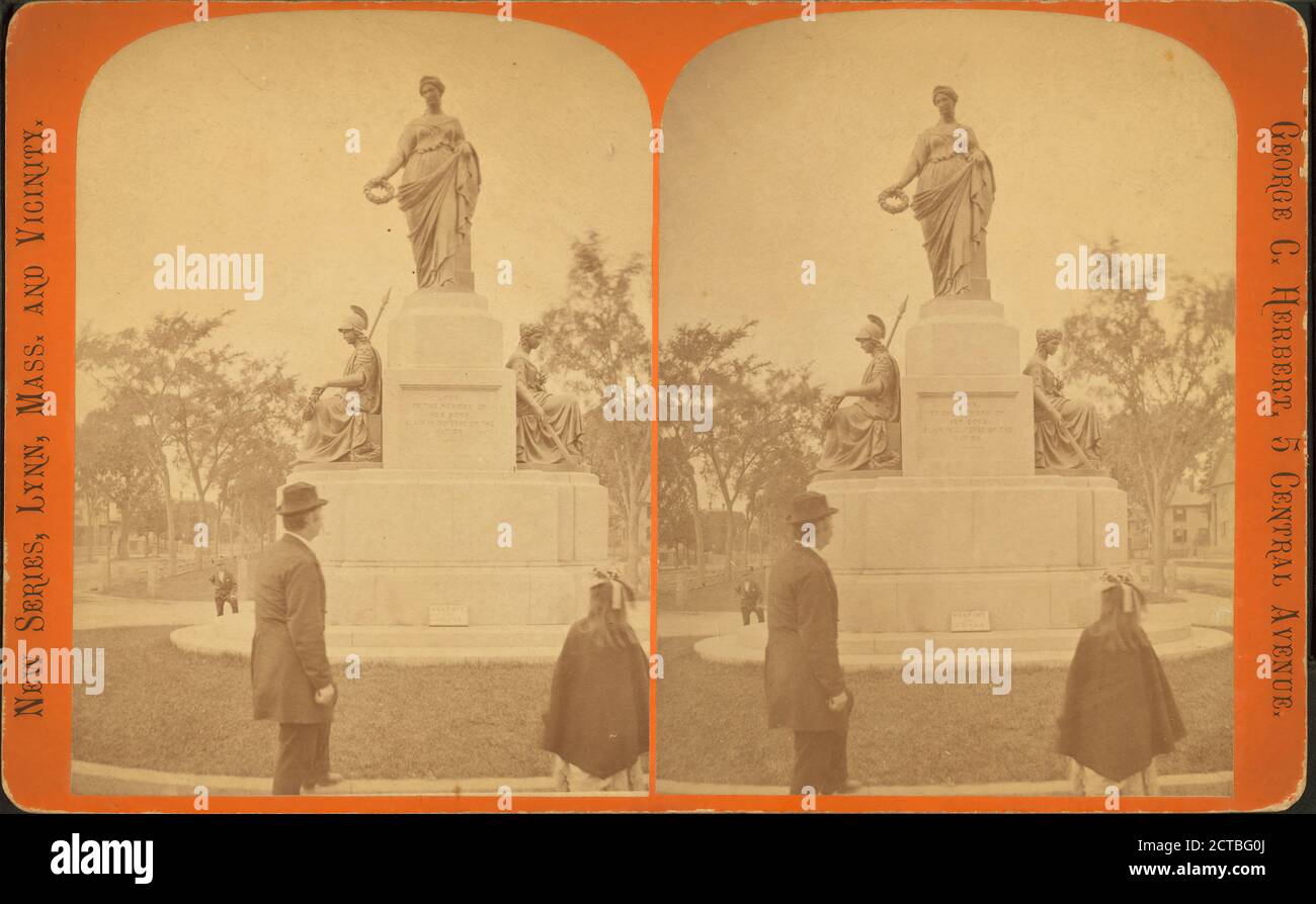 Soldatendenkmal., Standbild, Stereographen, 1850 - 1930 Stockfoto