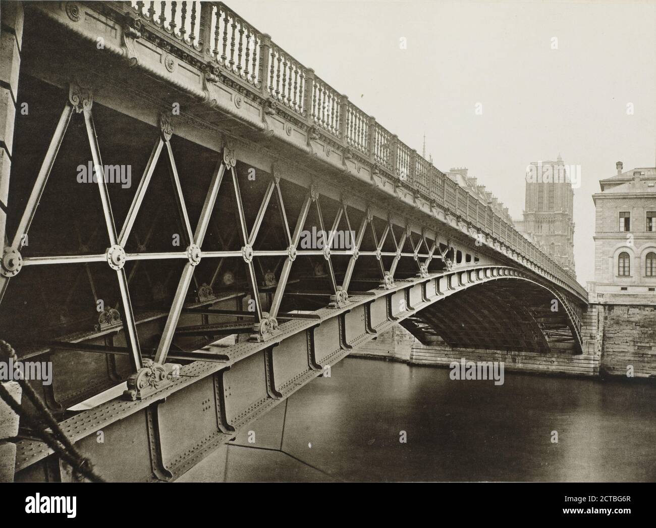 Pont d'Arcole à Paris, Standbild, Fotografien, 1883 Stockfoto
