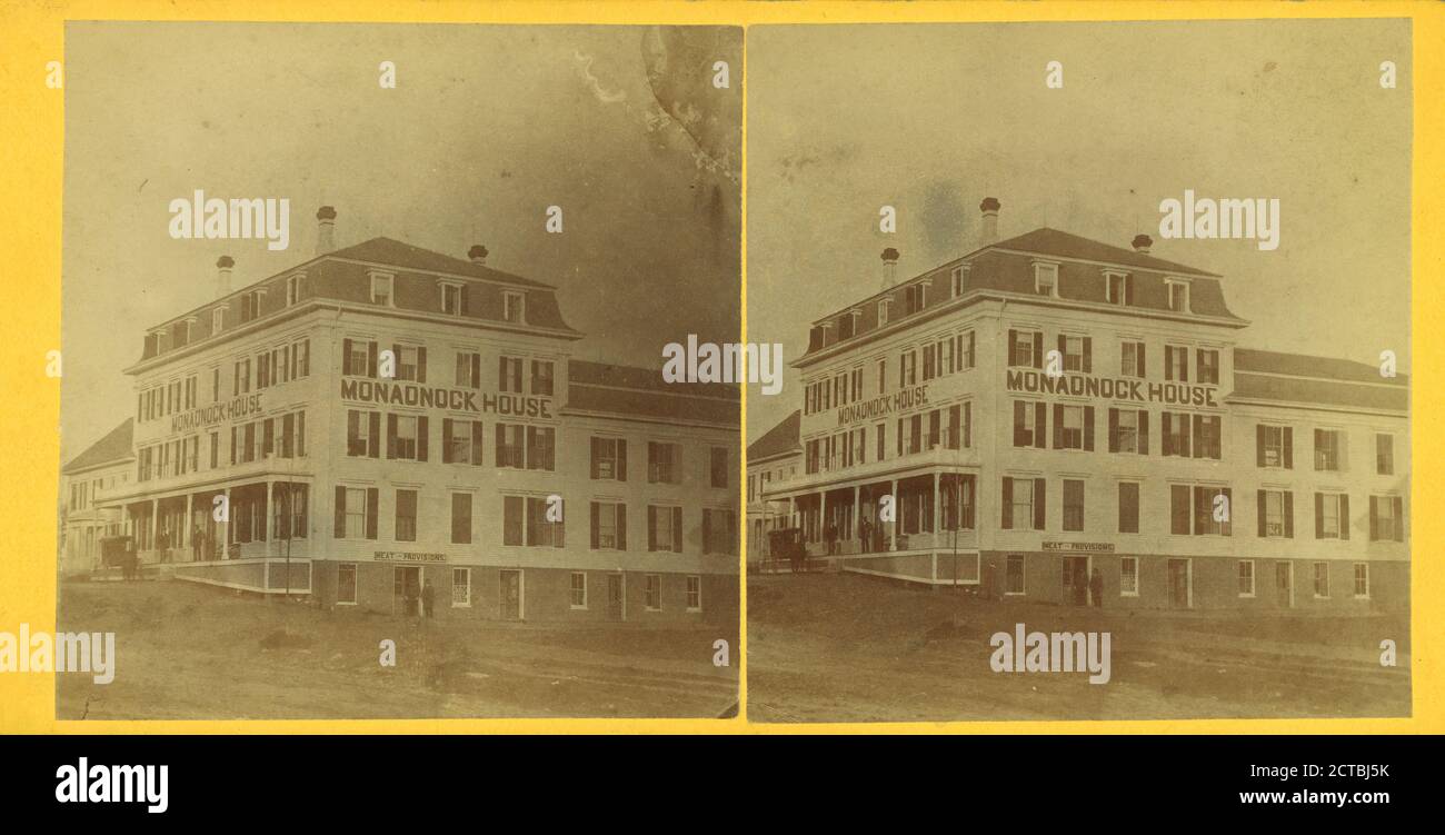 Ansicht des Monadnock-Hauses. Standbild, Stereographen, 1850 - 1930, Alger, I. F. Stockfoto