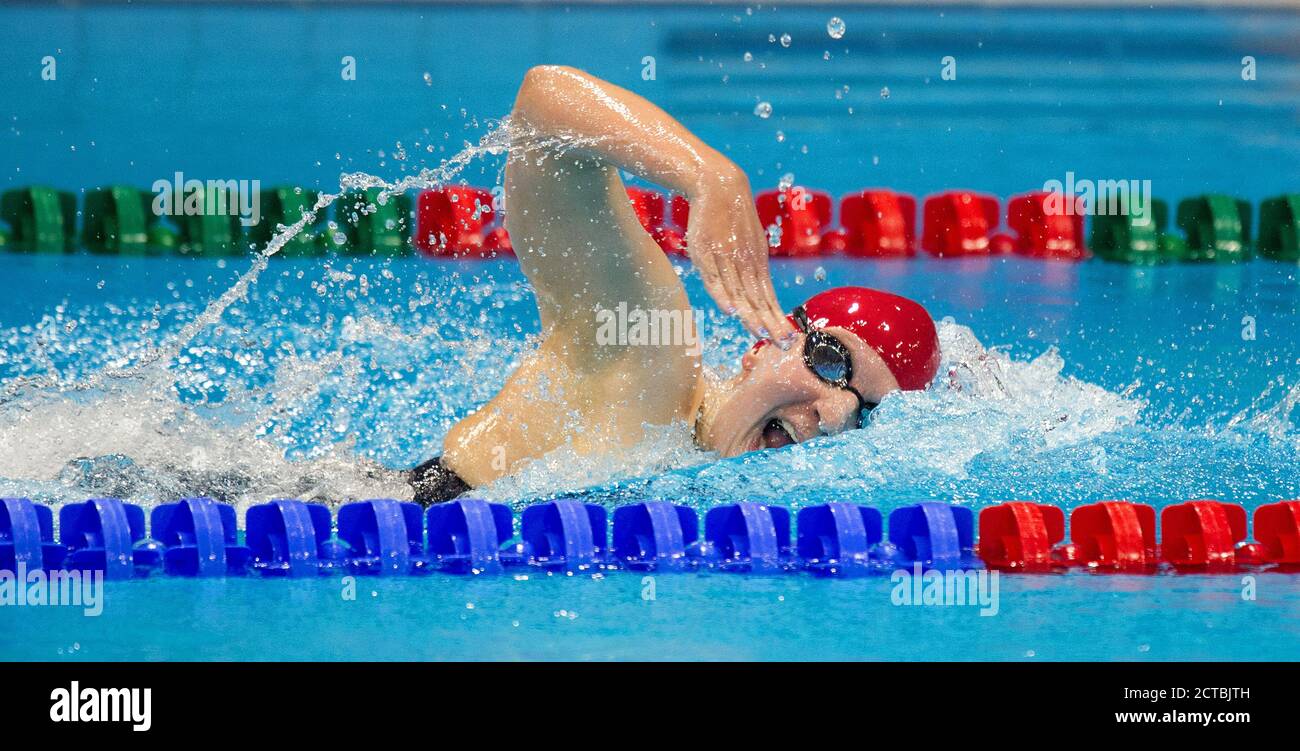 REBECCA ADLINGTON AUF DEM WEG ZUR BRONZEMEDAILLE IM 400 M FREESTYLE FINALE DER OLYMPISCHEN SPIELE 2012 IN LONDON. BILD : MARK PAIN / ALAMY Stockfoto