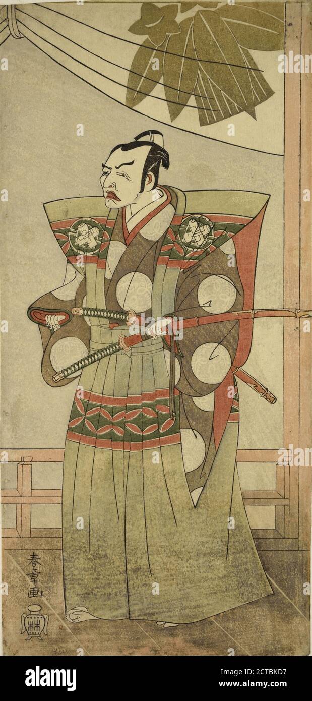 Schauspieler als Samurai, Standbild, Drucke, 1775 - 1800 Stockfoto