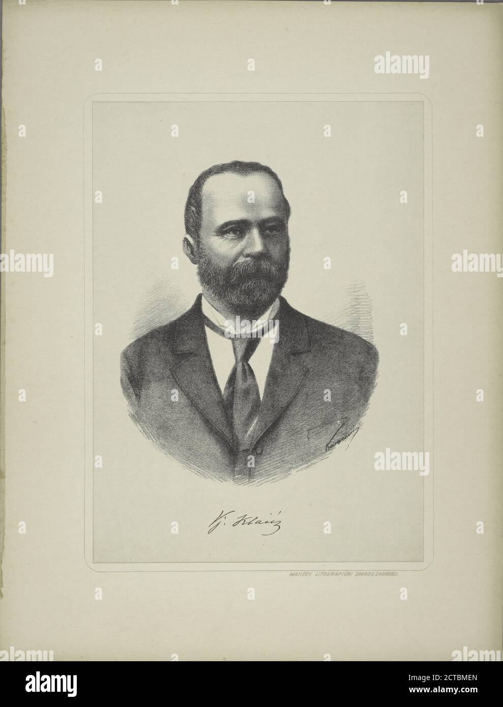 Vjekoslav Klaić, Standbild, Drucke, 1898 - 1900, Kovačević, Stjepan Stockfoto