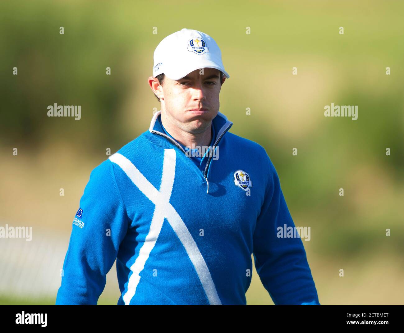 Rory McIlroy und Sergio Garcia Ryder Cup 2014 Gleneagles, Perthshire. Bildnachweis: Mark Pain / Alamy Stockfoto
