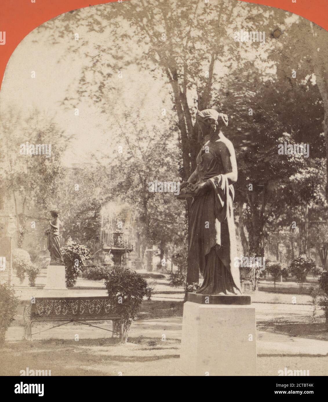 Blick in Fayette Park, Syracuse., 1870, New York (Bundesstaat), Syracuse (N.Y Stockfoto