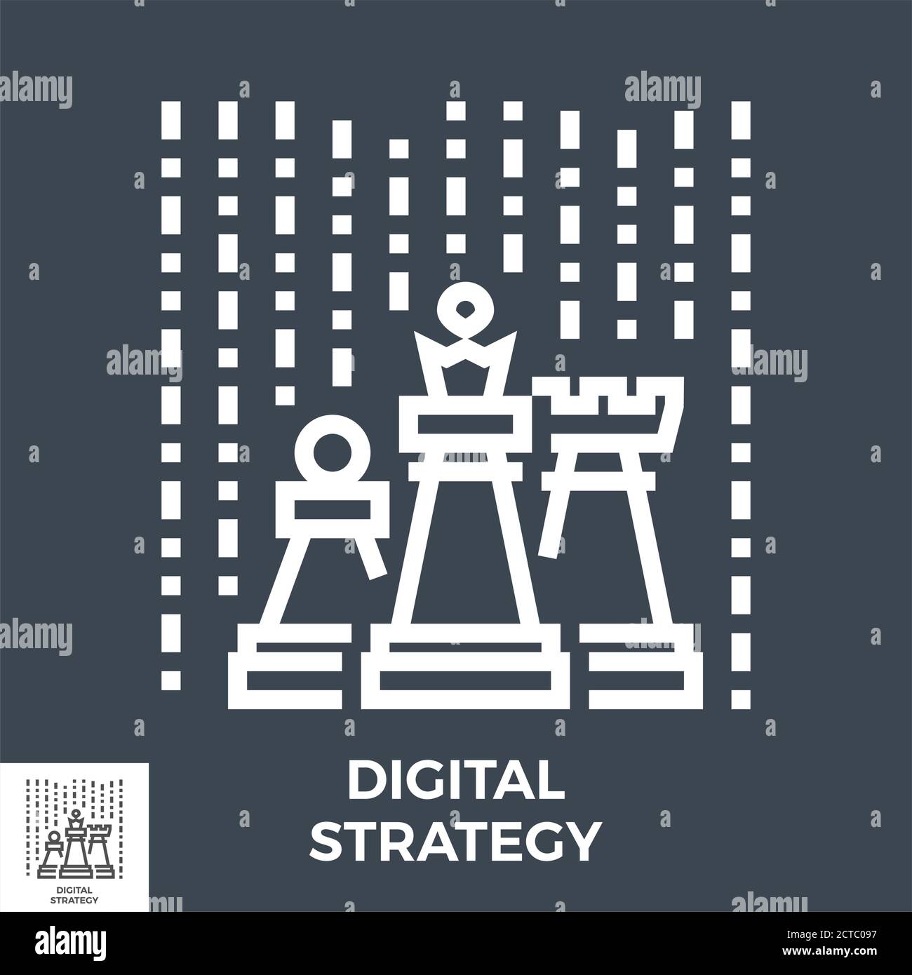 Symbol für digitale Strategie Stock Vektor