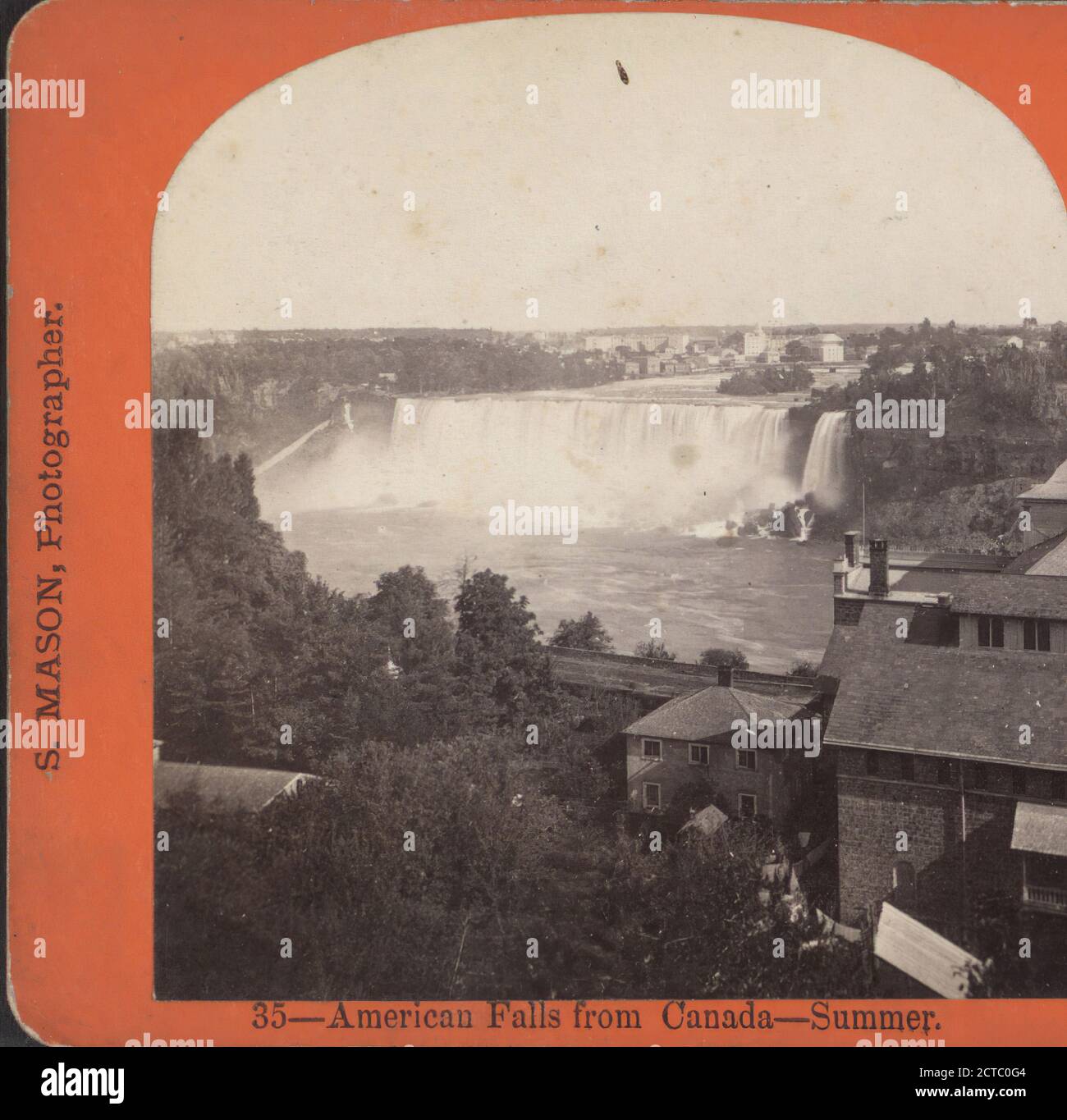 American Falls aus Kanada, Sommer., Mason, Samuel (Samuel J.), Fotograf, New York (Staat), Niagara Falls (N.Y. und ONT Stockfoto
