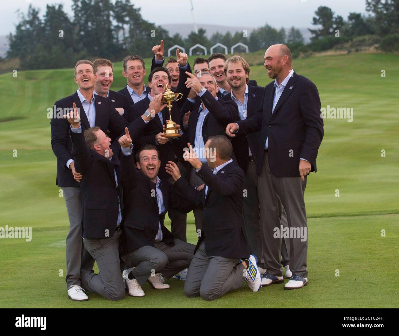 EUROPA FEIERT DEN SIEG DES RYDER CUP 2014. GLENEAGLES, PERTHSHIRE. BILDNACHWEIS : © MARK PAIN / ALAMY STOCK FOTO Stockfoto