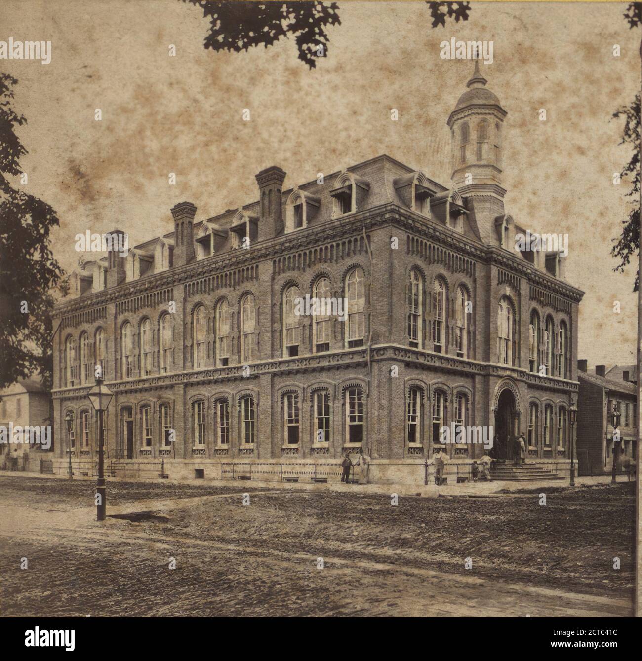 Cornell Library, Ithaca., 1865?1880?, New York (Staat), Ithaca (N.Y Stockfoto