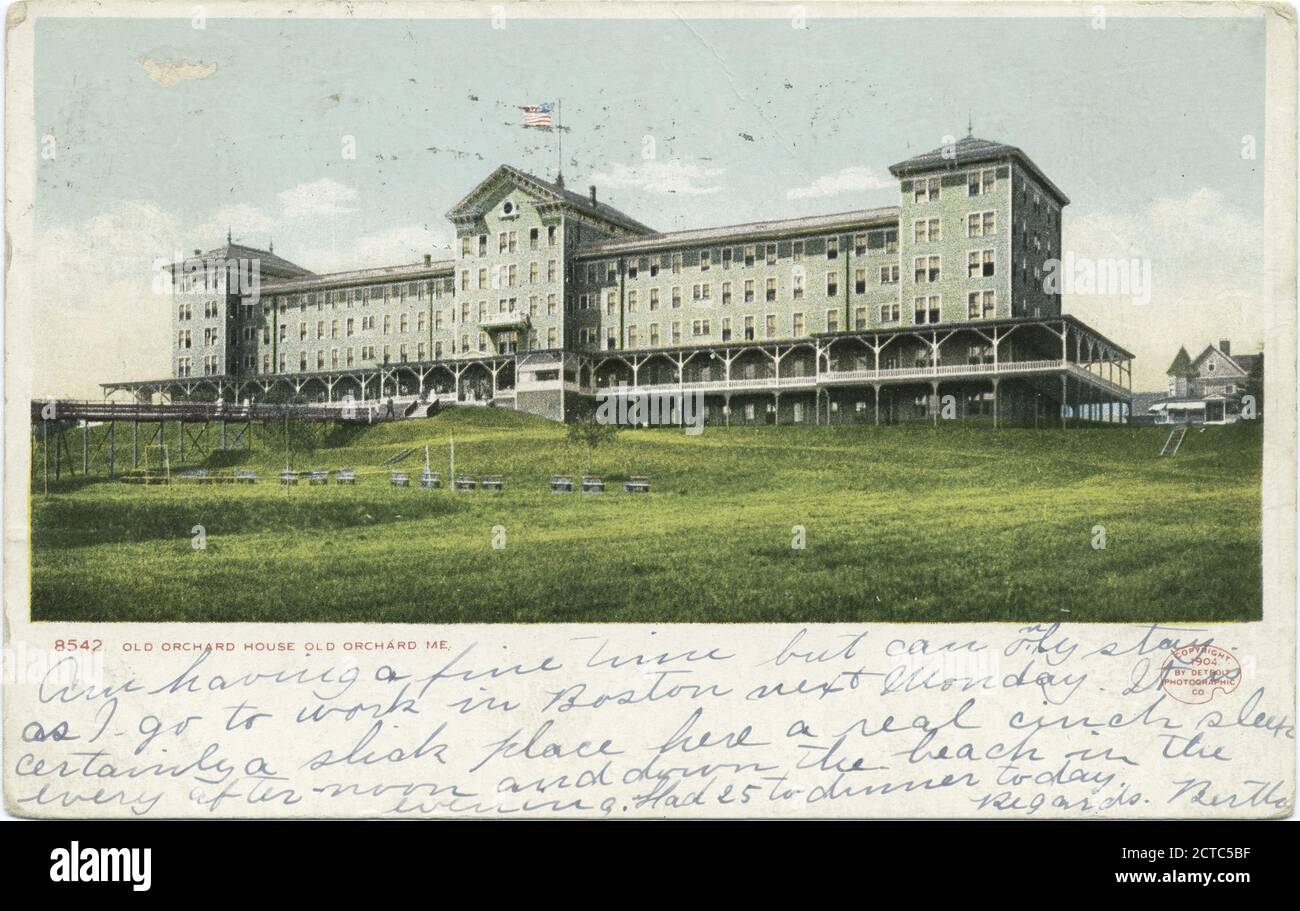 Altes Orchideenhaus, Alte Orchard, Me., Standbild, Postkarten, 1898 - 1931 Stockfoto