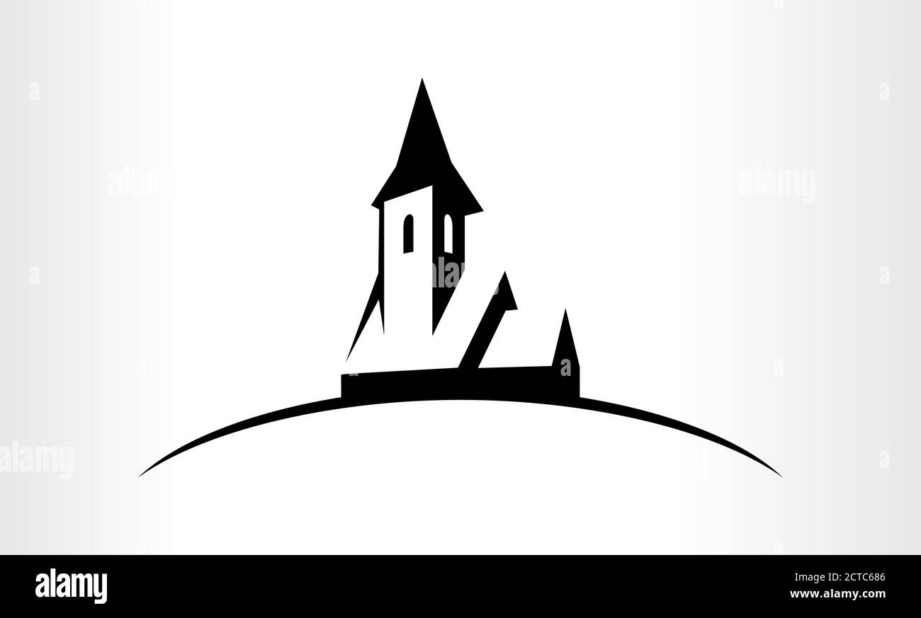 Vektor-Logo Illustration einer Kirche Stock Vektor