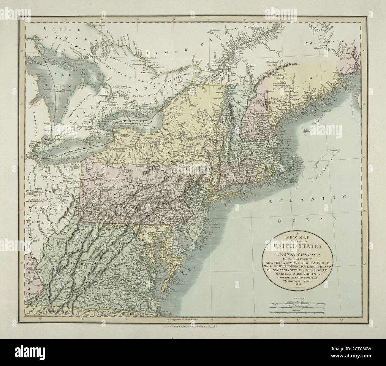 Vermont New Hampshire Map Stockfotos Und Bilder Kaufen Alamy