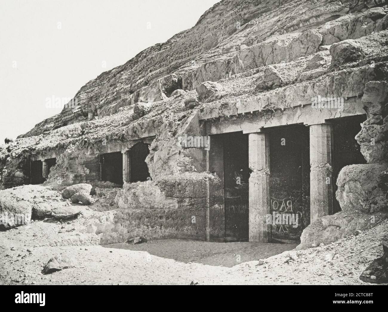 Les grottes de Beni-Hassan., Standbild, Drucke, 1887, Palmieri, André, Béchard, Henri, aktiv 1869-188 Stockfoto