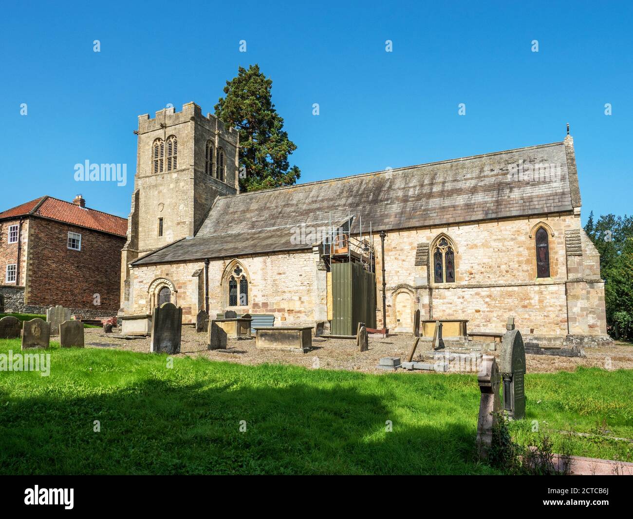 Church of St Mary ein Grade I denkmalgeschütztes Gebäude in Goldsborough in der Nähe von Knaresborough North Yorkshire England Stockfoto