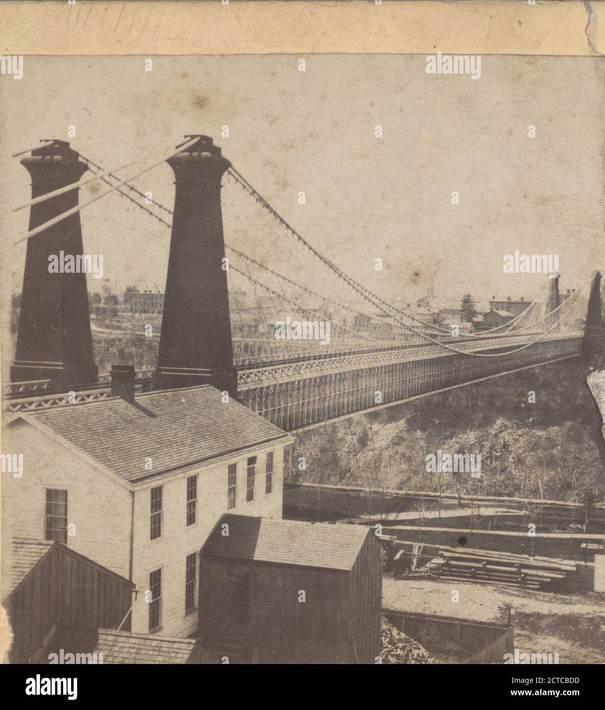 Hängebrücke, Niagara., Mason, Samuel (Samuel J.), Fotograf, New York (Bundesstaat), Niagara Falls (N.Y. und ONT Stockfoto