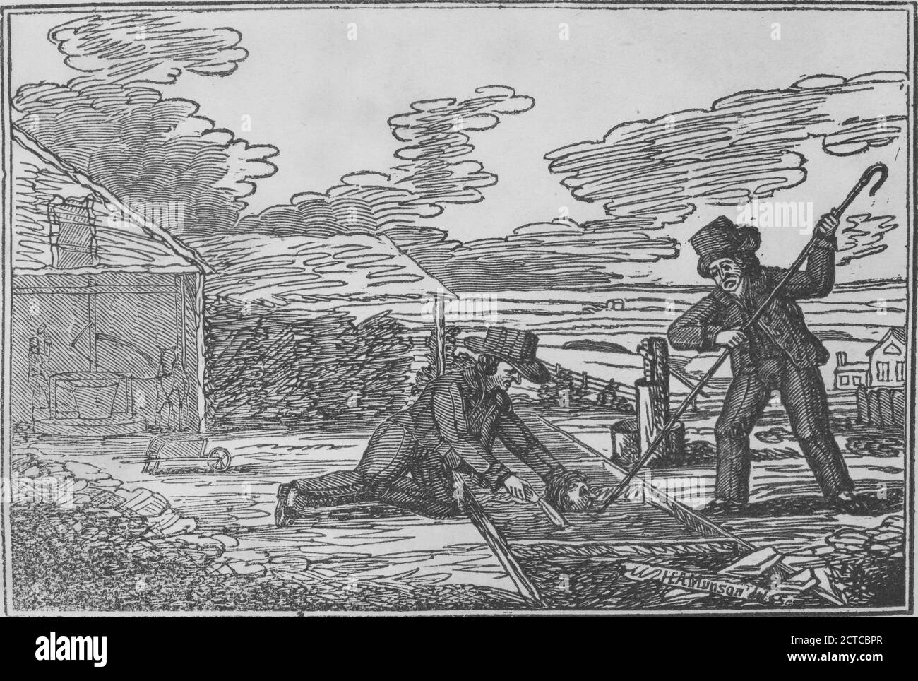 Gerben eines Jungen., still image, 1834, Bourne, George (1780-1845 Stockfoto