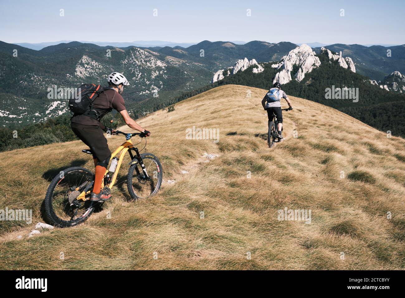 Mountainbiken in Kroatien Stockfoto