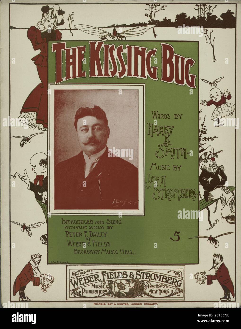 Der Kuss-Käfer, notierte Musik, Partituren, 1899, Stromberg, John (1853-1902), Smith, Harry Bache (1860-1936 Stockfoto