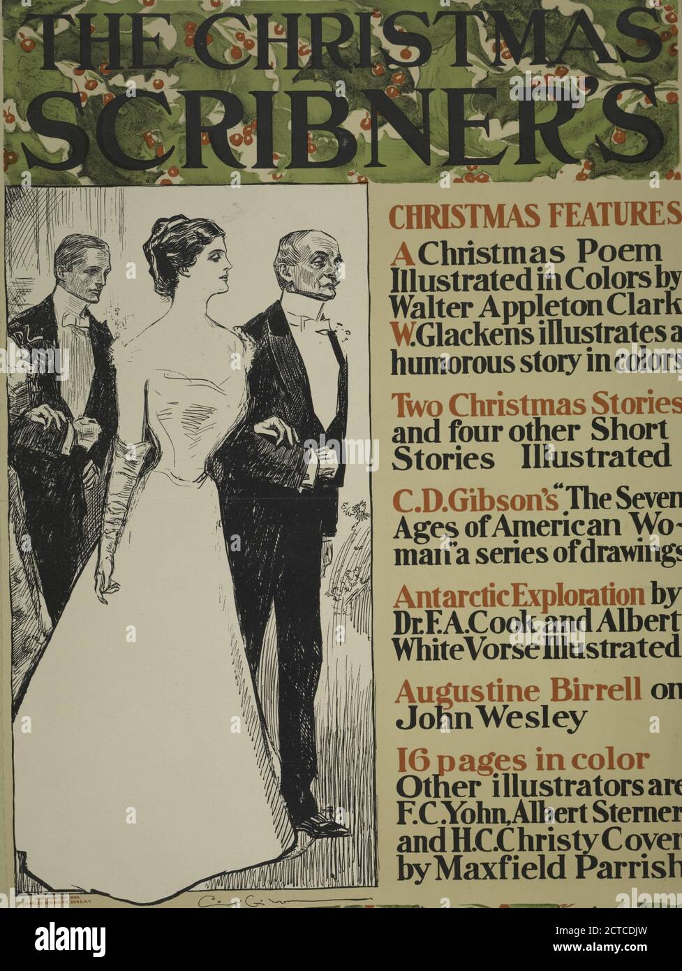 Der Weihnachtsschreiber., Standbild, 1899 - 1906, Gibson, Charles Dana (1867-1944 Stockfoto