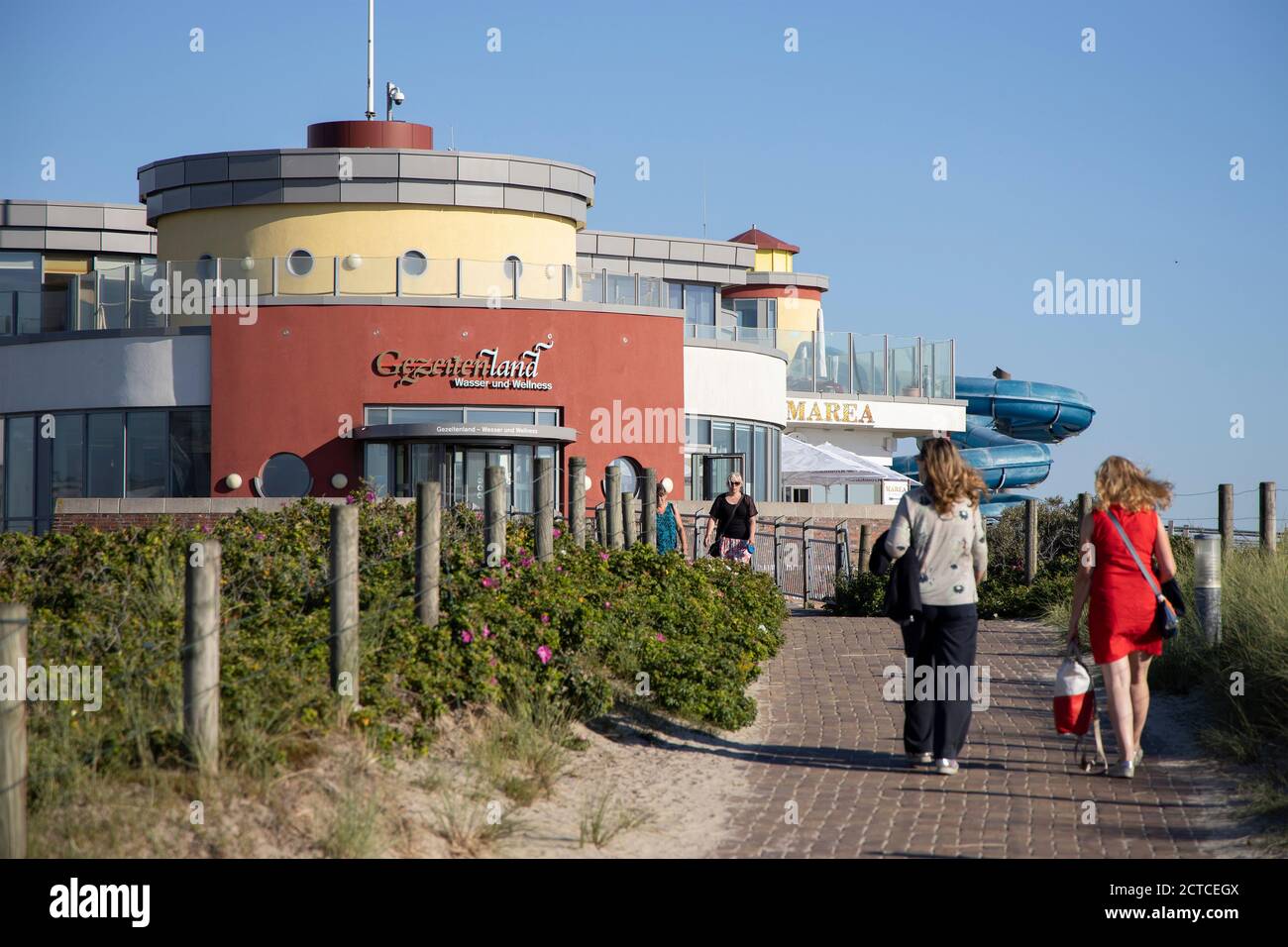 Gezeitenland, Erlebnisbad, Borkum, Ostfriesische Insel, Niedersachsen, Deutschland, Europa. Stockfoto