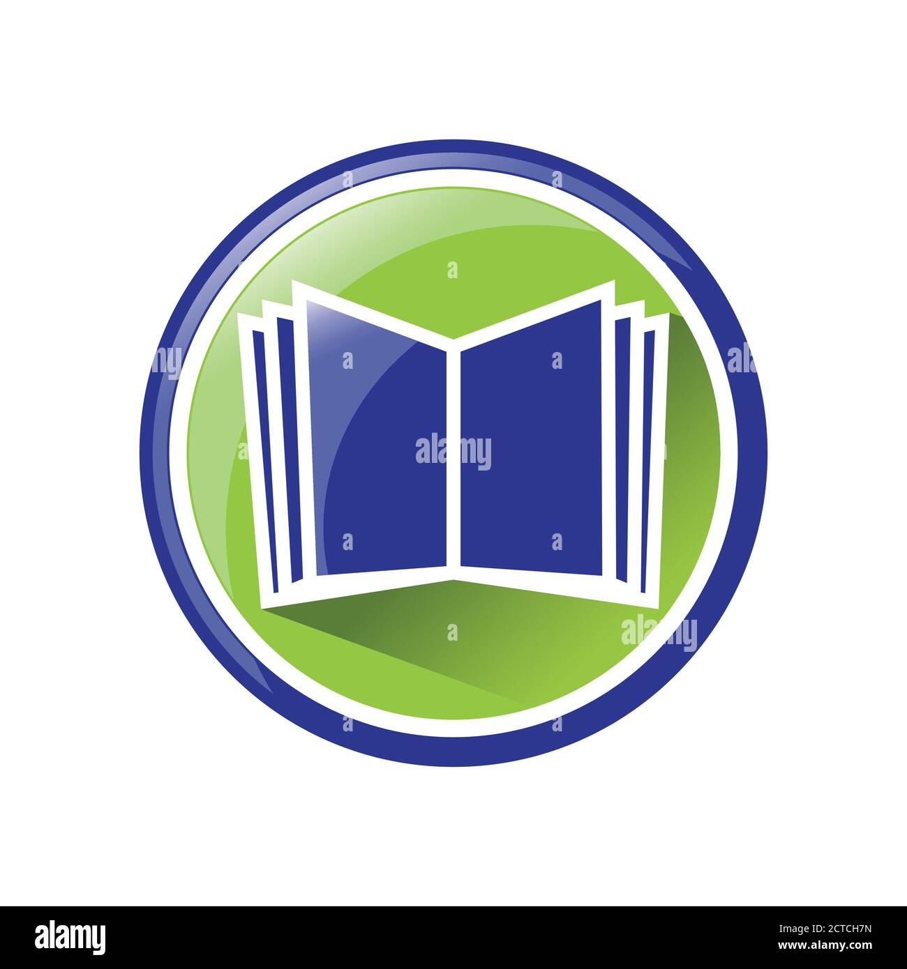 Student globale Studie Bildung Buch Logo auf dem Kreis Vektor zeichen-Symbol Stock Vektor