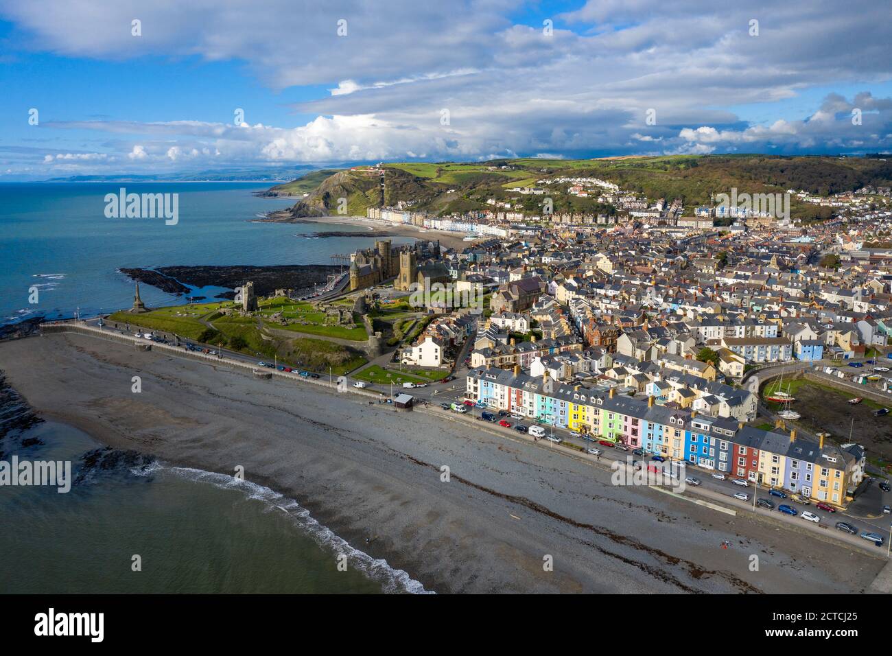 Aberystwyth, Ceredigion, West Wales, Großbritannien, beliebtes Touristenziel Stockfoto