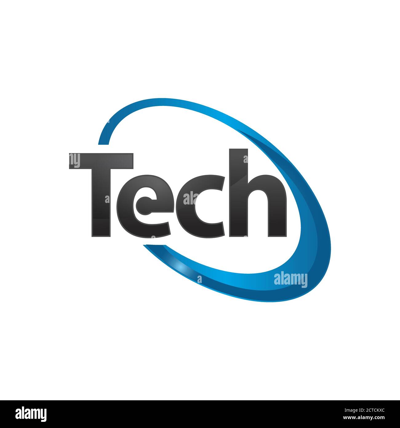 Modernes Konzept für digitale Technologielösungen Tech Lettering Logo Designs vektordesign Stock Vektor