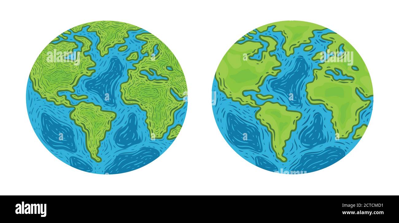 Planet Erde, Weltsymbol. Umwelt, Ökologie Konzept Stock Vektor