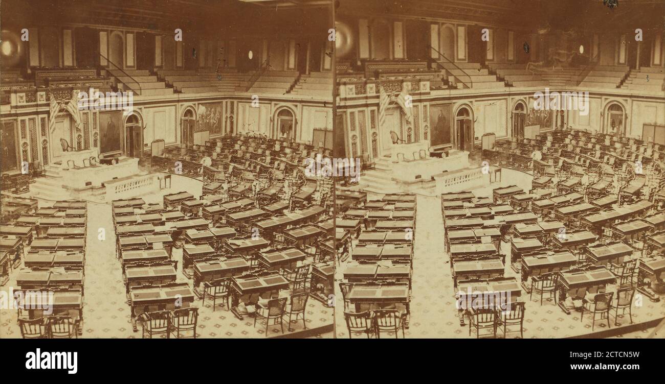 Saal des Repräsentantenhauses., Vereinigte Staaten. Kongress. House, 1860, Washington (D.C.), USA Stockfoto