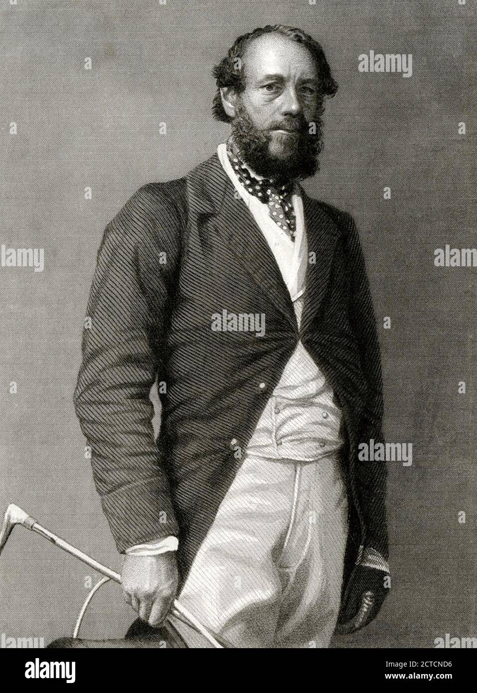 CHARLES MANNERS, 6. Duke of Rutland (1815-1888) englischer Konservativer Politiker Stockfoto
