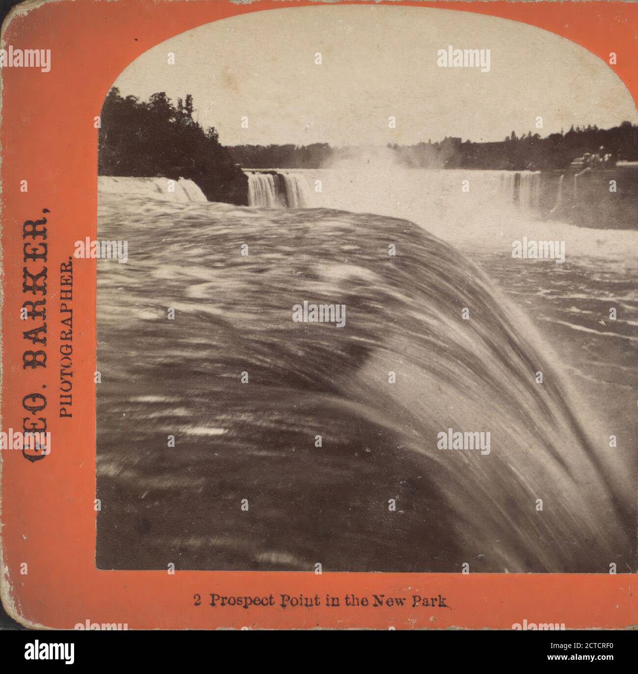 Prospect Point im New Park., Barker, George (1844-1894), New York (Bundesstaat), Niagara Falls (N.Y. und Ont.), Ontario Stockfoto