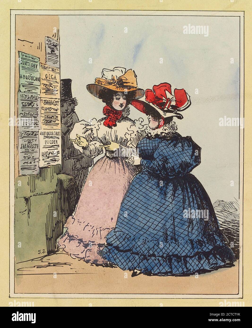 Indécision, Standbild, Lithographien, 1800 - 1899, Scheffer, Jean Gabriel, 1797-1876 Stockfoto