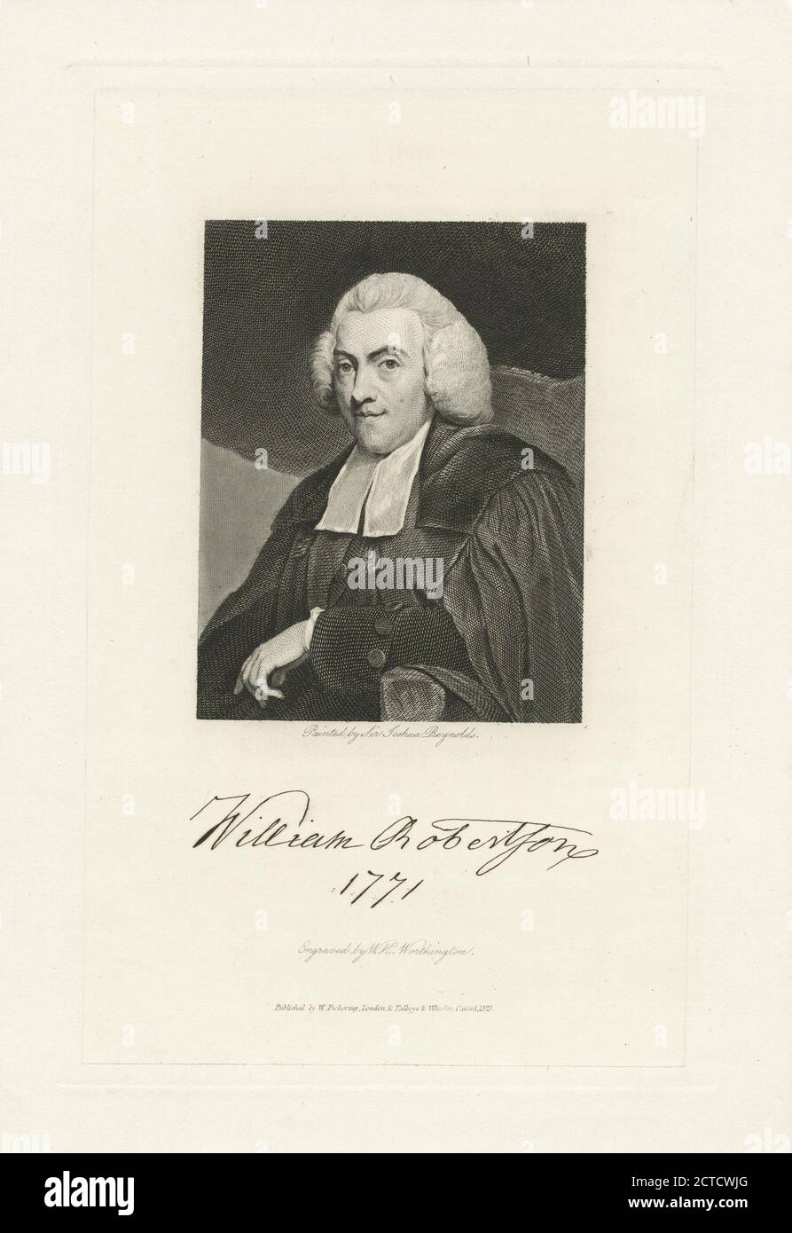 William Robertson, 1771., Standbild, Drucke, 1825, Worthington, William Henry (ca. 1795-ca. 1839), Reynolds, Joshua, Sir (1723-1792 Stockfoto