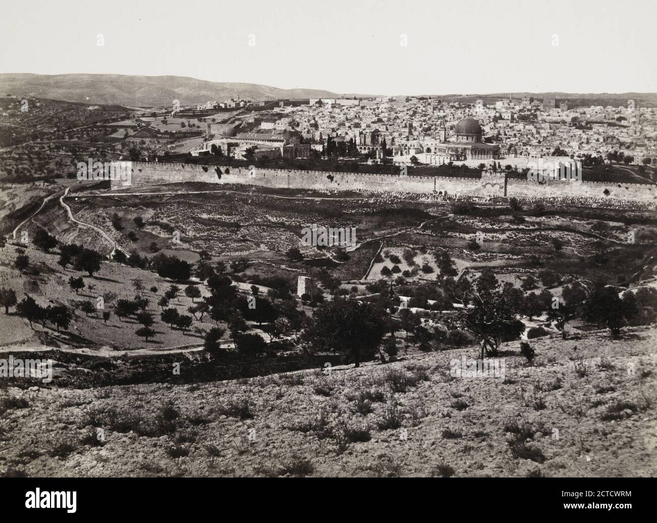 Jerusalem, vom Ölberg, Standbild, Fotografien, 1862 - 1863, Frith, Francis, Frith, Francis Stockfoto