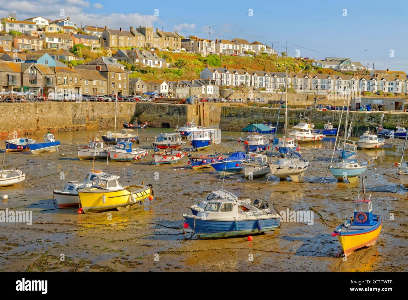 Porthleven Harbour, Cornwall, England. Stockfoto