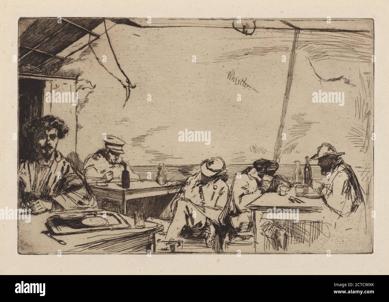 Soupe à trois sous, Standbild, Drucke, 1859, Whistler, James McNeill (1834-1903 Stockfoto