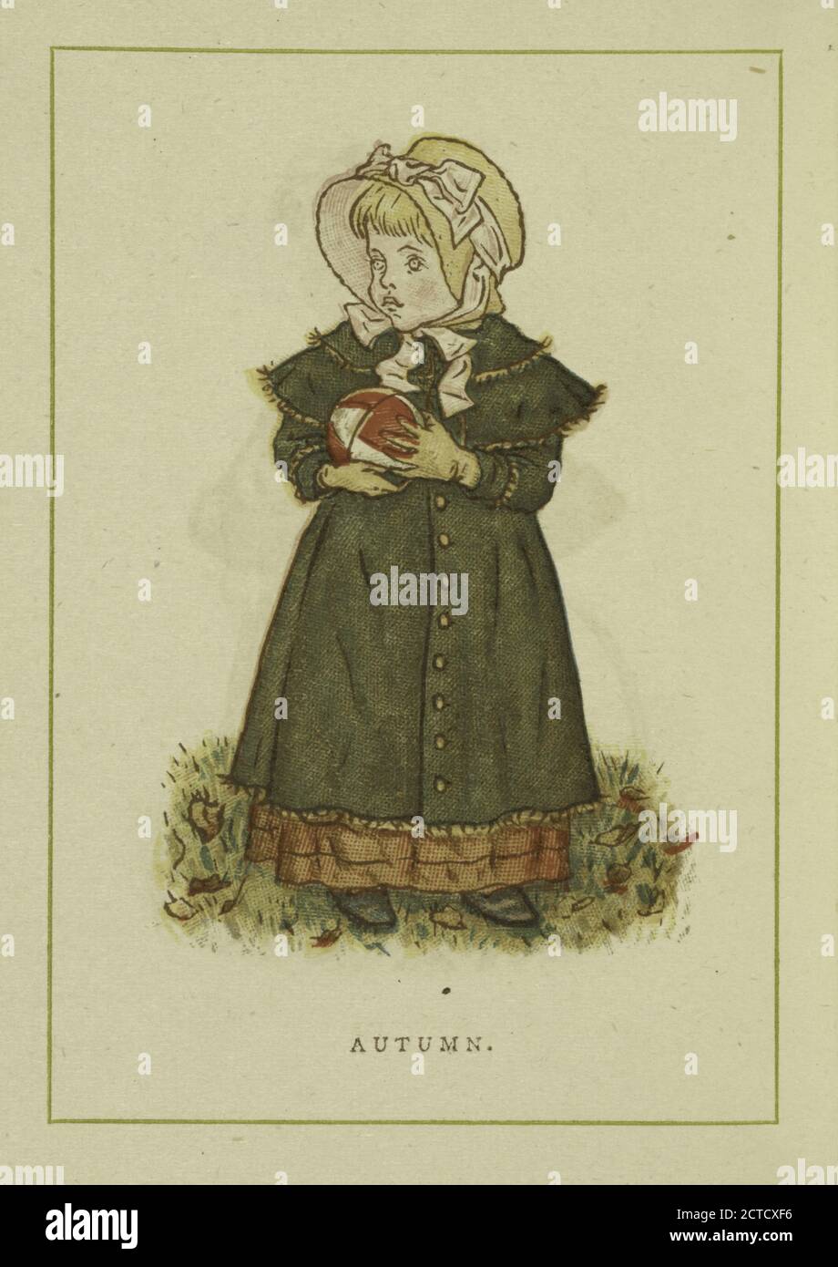 Herbst., Text, Almanacs, 1885, Greenaway, Kate, 1846-1901 Stockfoto
