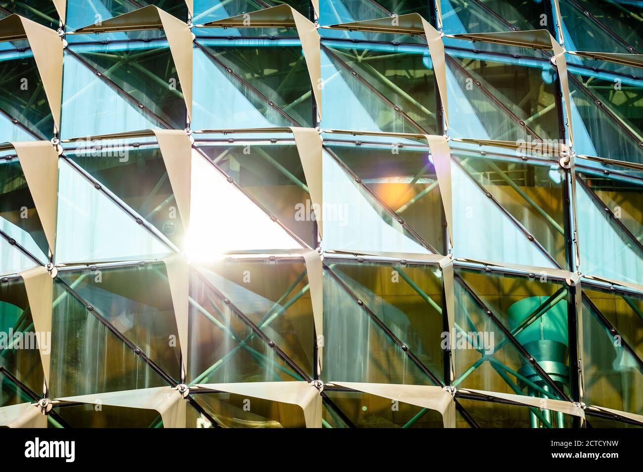 Die Fassade der Esplanade - Theater an der Bucht Zentrum für darstellende Kunst in Singapur Stockfoto