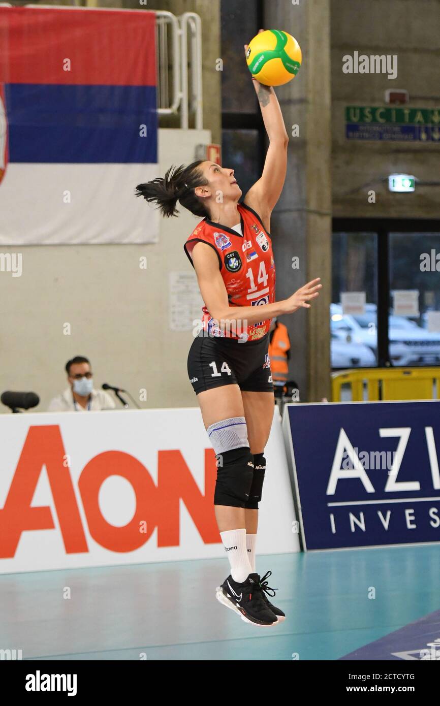 Scandicci, Italien. 22. Sep, 2020. scandicci, Italien, 22 Sep 2020, LAZIC Jelena (Tent OBRENOVAC) während Savino Del Bene Scandicci vs OK Tent Obranovac - Volleyball Champions League Women - Credit: LM/Filippo Tomasi Credit: Filippo Tomasi/LPS/ZUMA Wire/Alamy Live News Stockfoto