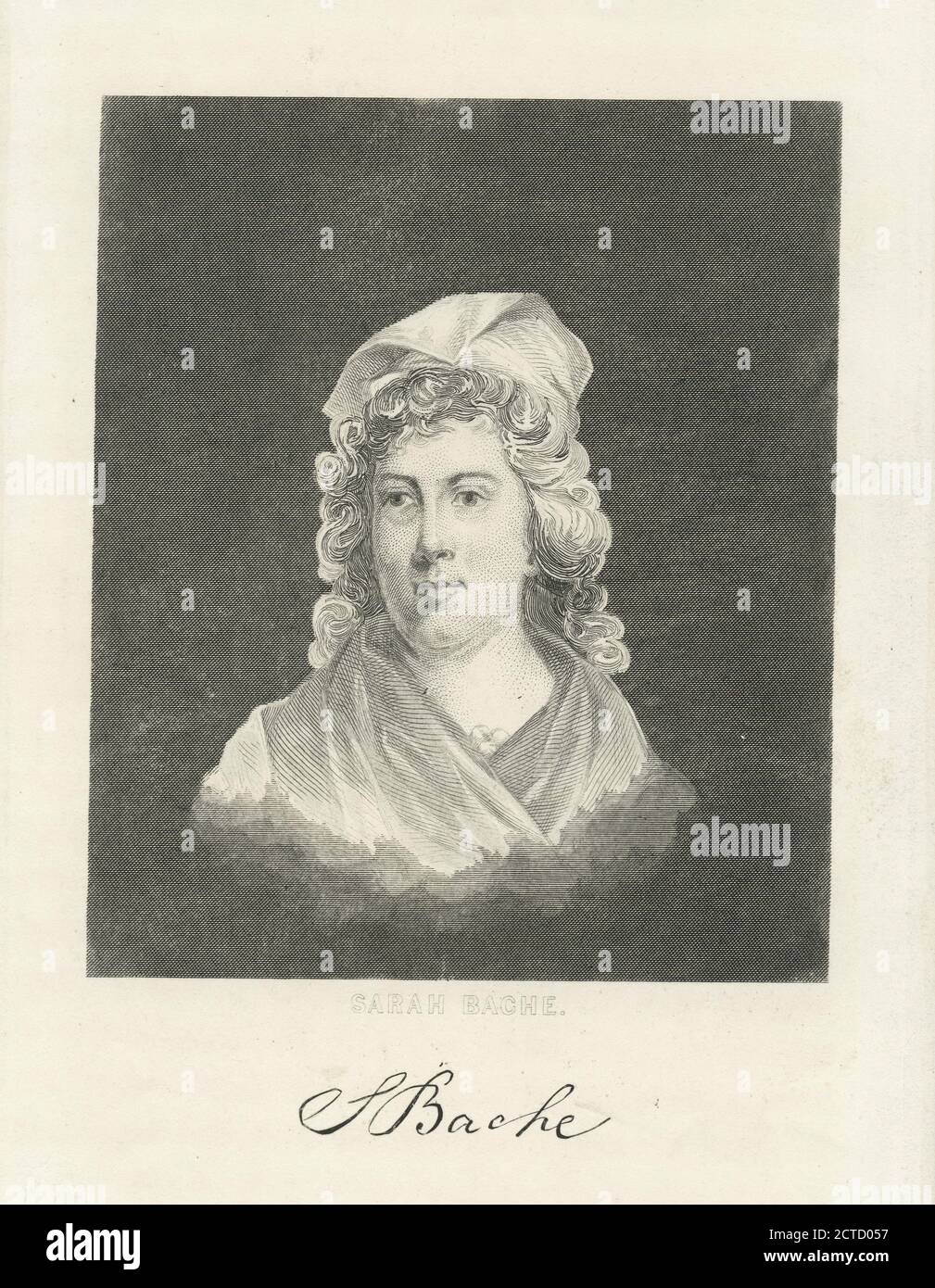 Sarah Bache., Standbild, Drucke, 1777 - 1890 Stockfoto