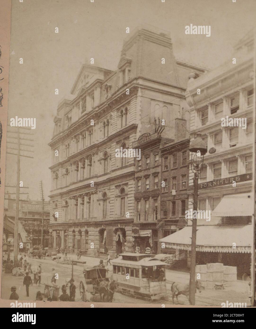 Masonic Temple N Y 23rd St an der 6th Ave., s.e. Corner., 1875, New York (Staat), New York (N.Y.), Manhattan (New York, N.Y.), Sixth Avenue (New York, N.Y.) Stockfoto
