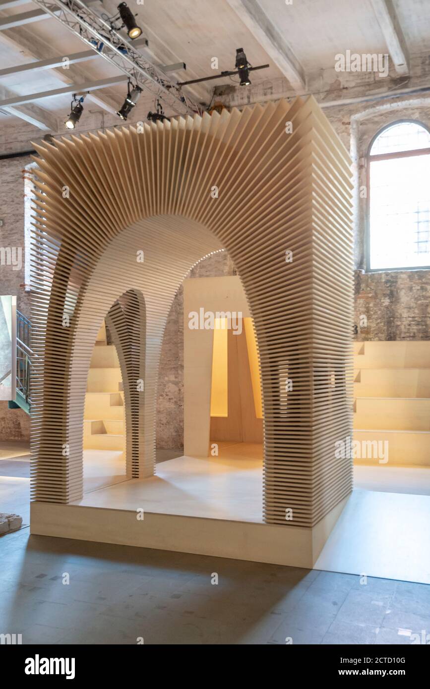 2018 Biennale Venedig Architektur kuratiert von Yvonne Farrell und Shelley McNamara. Neufassung von Alison Brooks Architects. Stockfoto