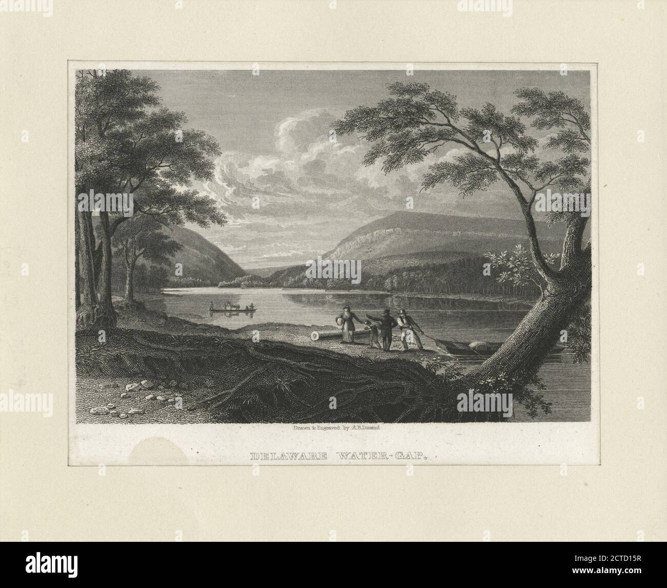 Delaware Water-Gap., Standbild, Drucke, 1777 - 1890, Durand, Asher Brown (1796-1886 Stockfoto