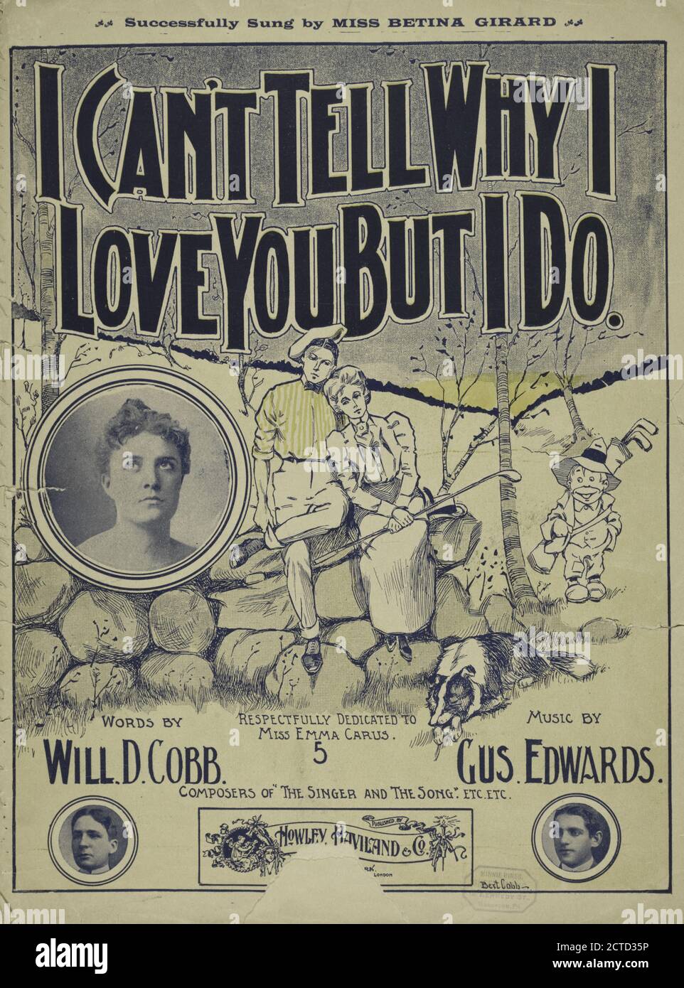 Ich kann nicht sagen, warum ich dich liebe, aber ich tue, notierte Musik, Partituren, 1900 - 1900, Cobb, will D. (1876-1930), Edwards, Gus (1879-1945 Stockfoto